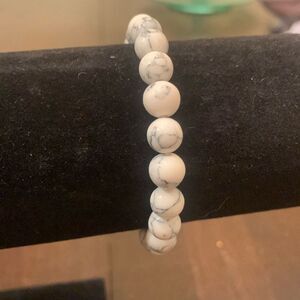 White Marble Stretch bracelet